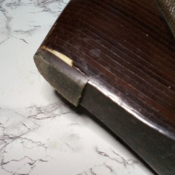 *SOLD*  Michael Kors Knee High Boots Clara Wedge Tumbled Leather Mocha Brown 8.5 - Picture 7 of 16